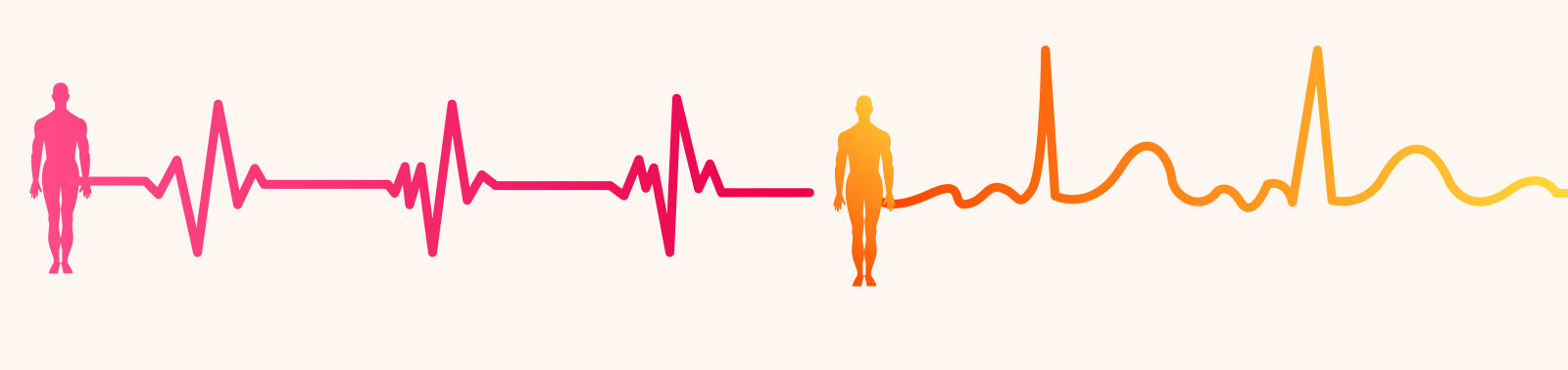 하루 동안 변화하는 피부의 반복적인 패턴과 흐름을 표현한 일러스트