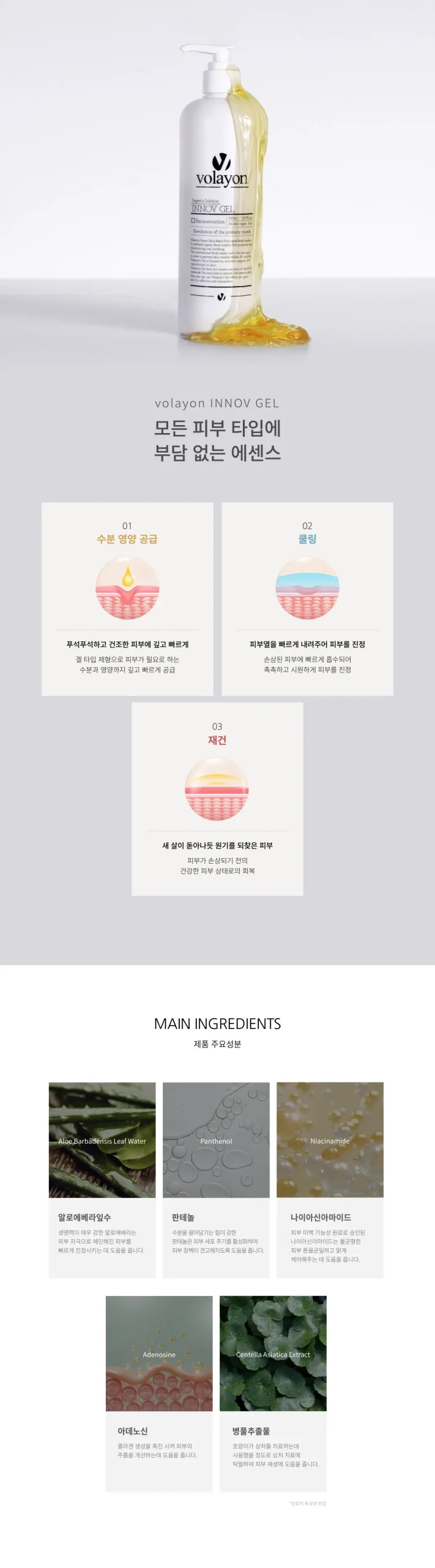 이노브 겔 핵심 성분 및 효능